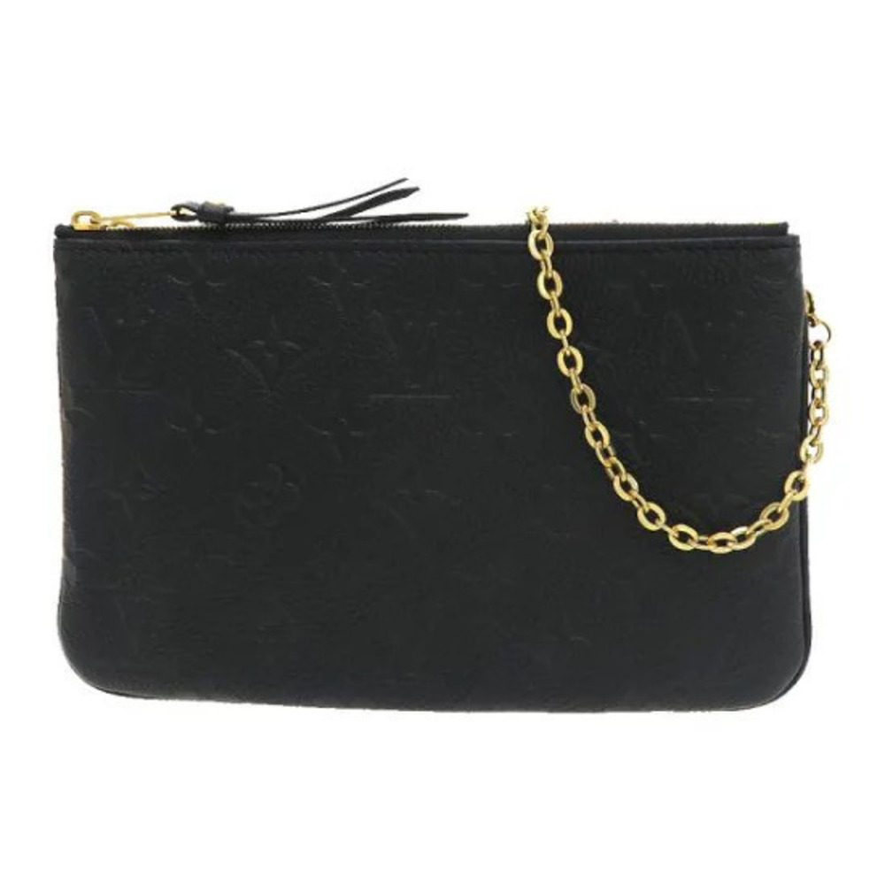 Louis Vuitton Empreinte Pochette Double Zip Pouch Leather Black